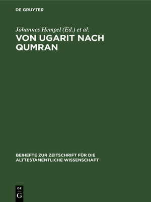 cover image of Von Ugarit nach Qumran